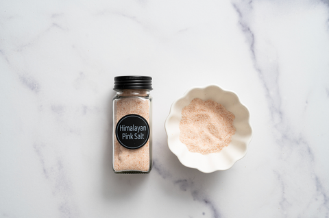 Himalayan Pink+White Salt Fine Grain 3.3 Oz (110 grams)