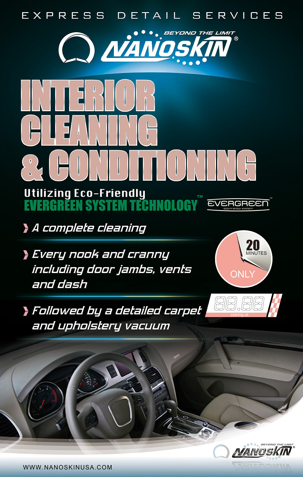 Interior Cleaning Conditioning Nanoskin Car Care Products