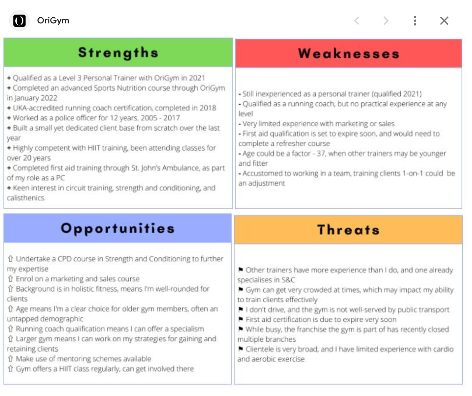 SWIFT or SWOT? What's Better? SUF-CPT & Goal Setting – Show Up Fitness LA