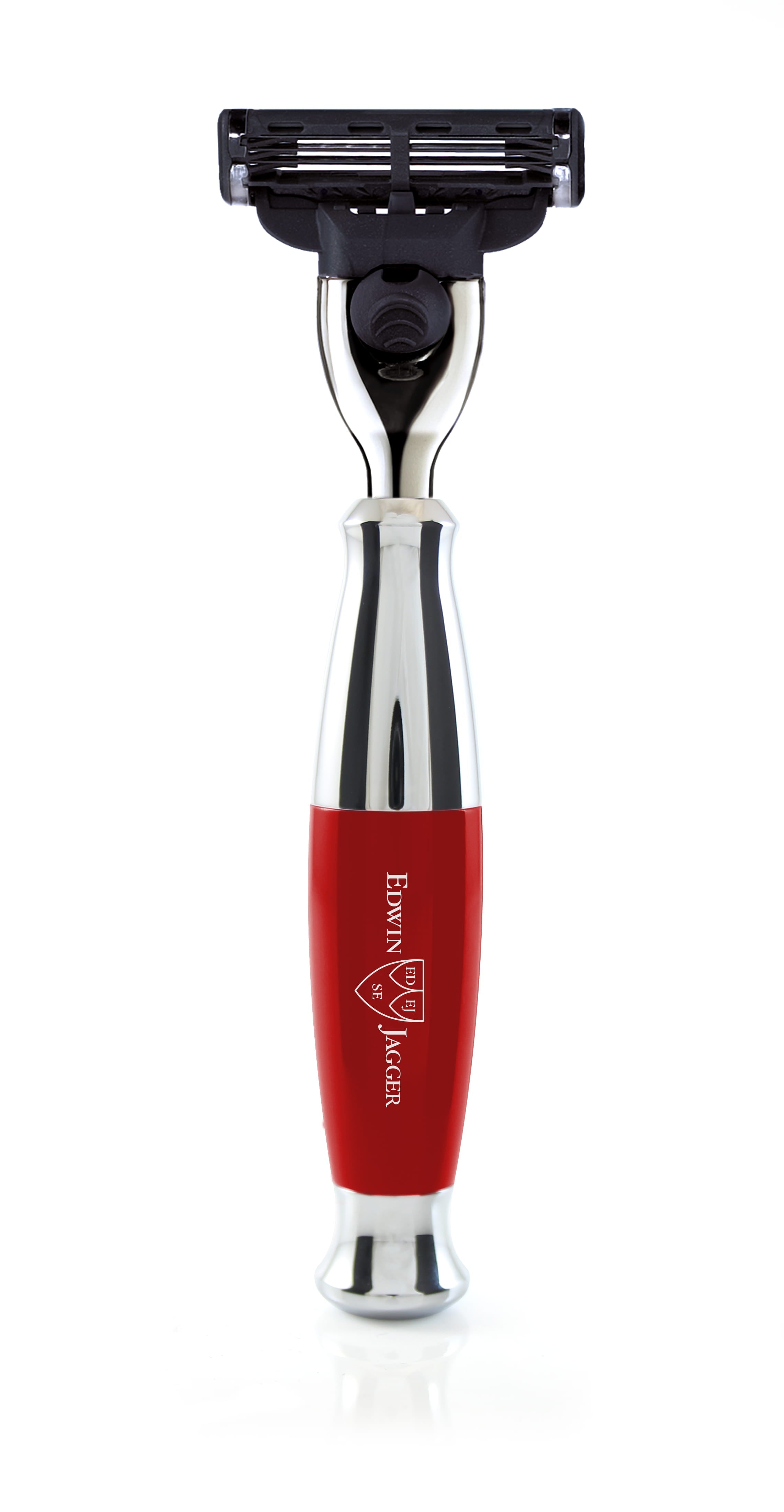 Edwin Jagger Red & Chrome Gillette Mach3 Razor