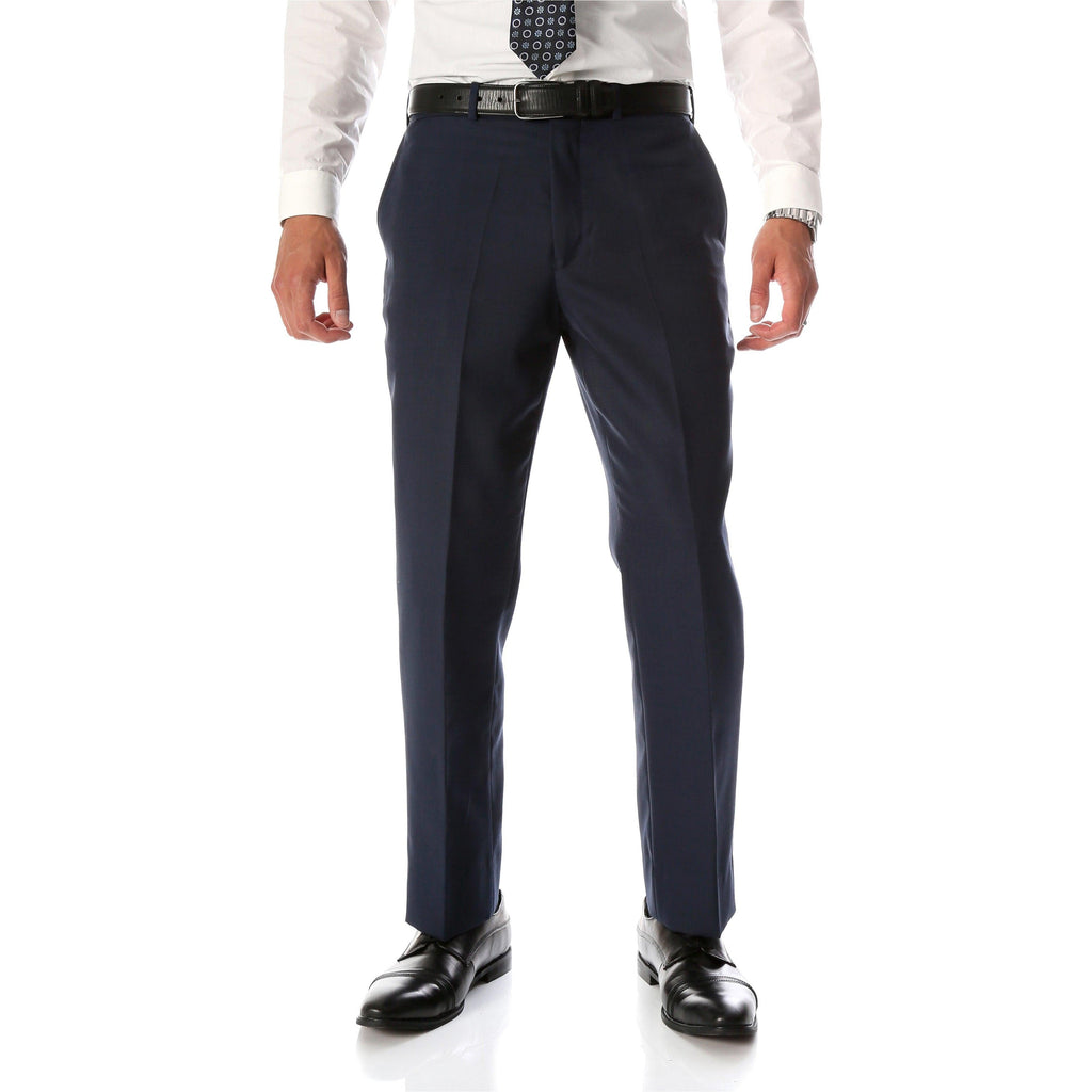 Modern Fit Banker Grey Wool Dress Pants - Benjamin's Menswear
