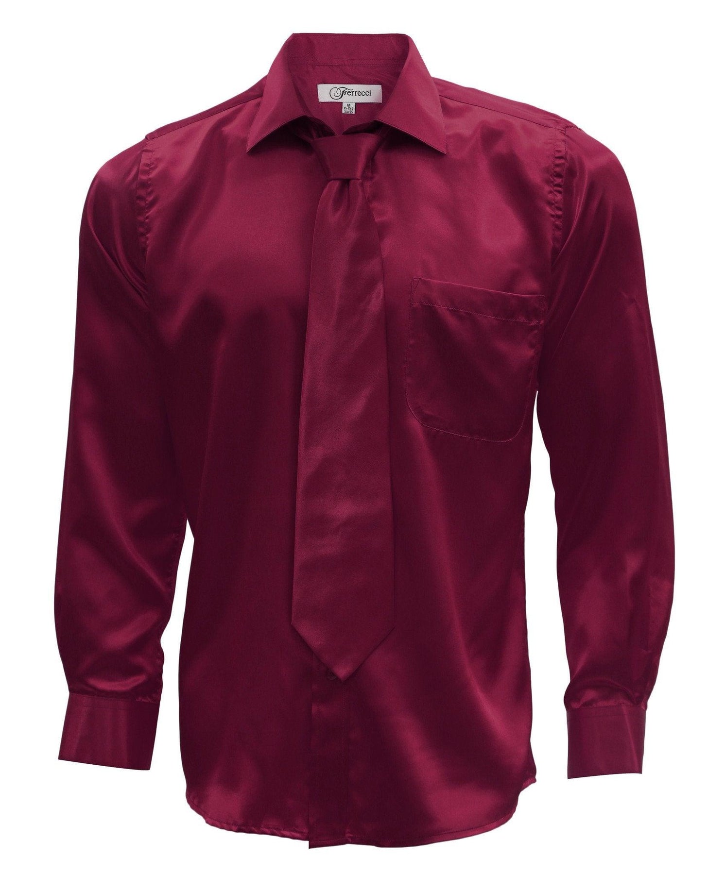 The Ferrecci Virgo Burgundy Regular Fit Dress Shirt – FHYINC