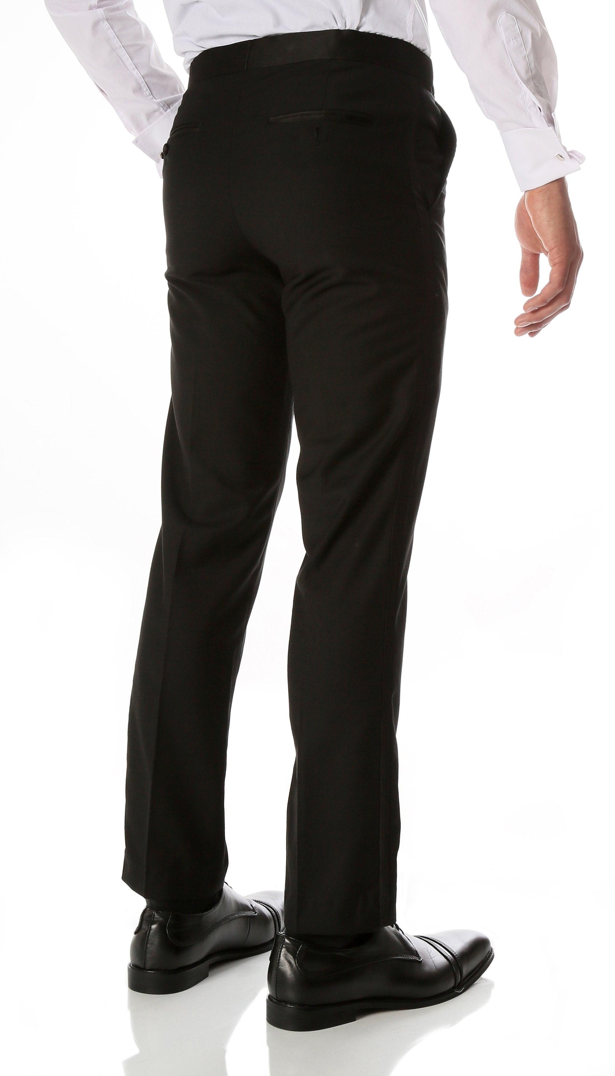 Cromwell Slim Fit Black Tuxedo Dress Pants | FERRECCI – Ferrecci USA