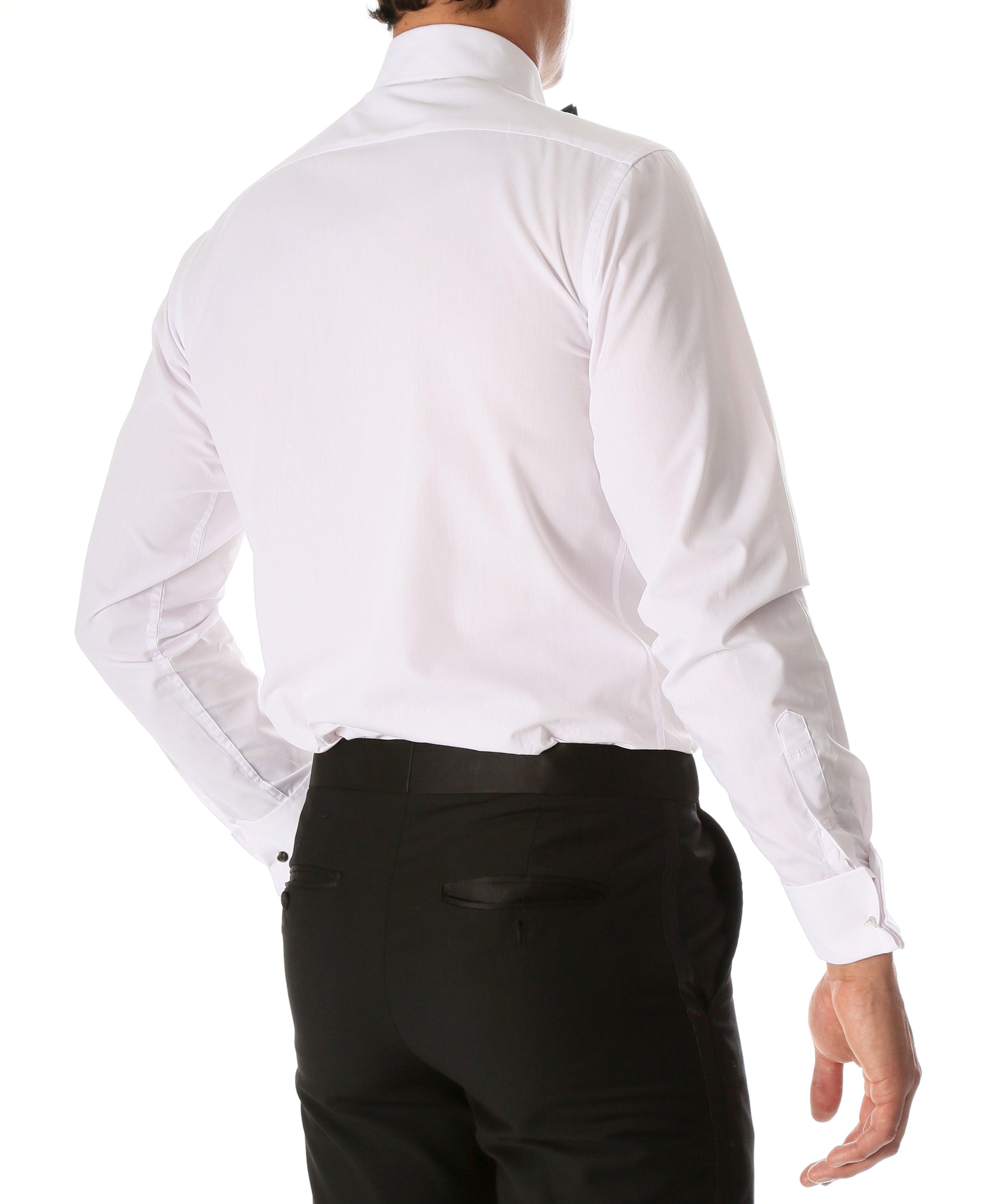 laydown collar tuxedo shirt