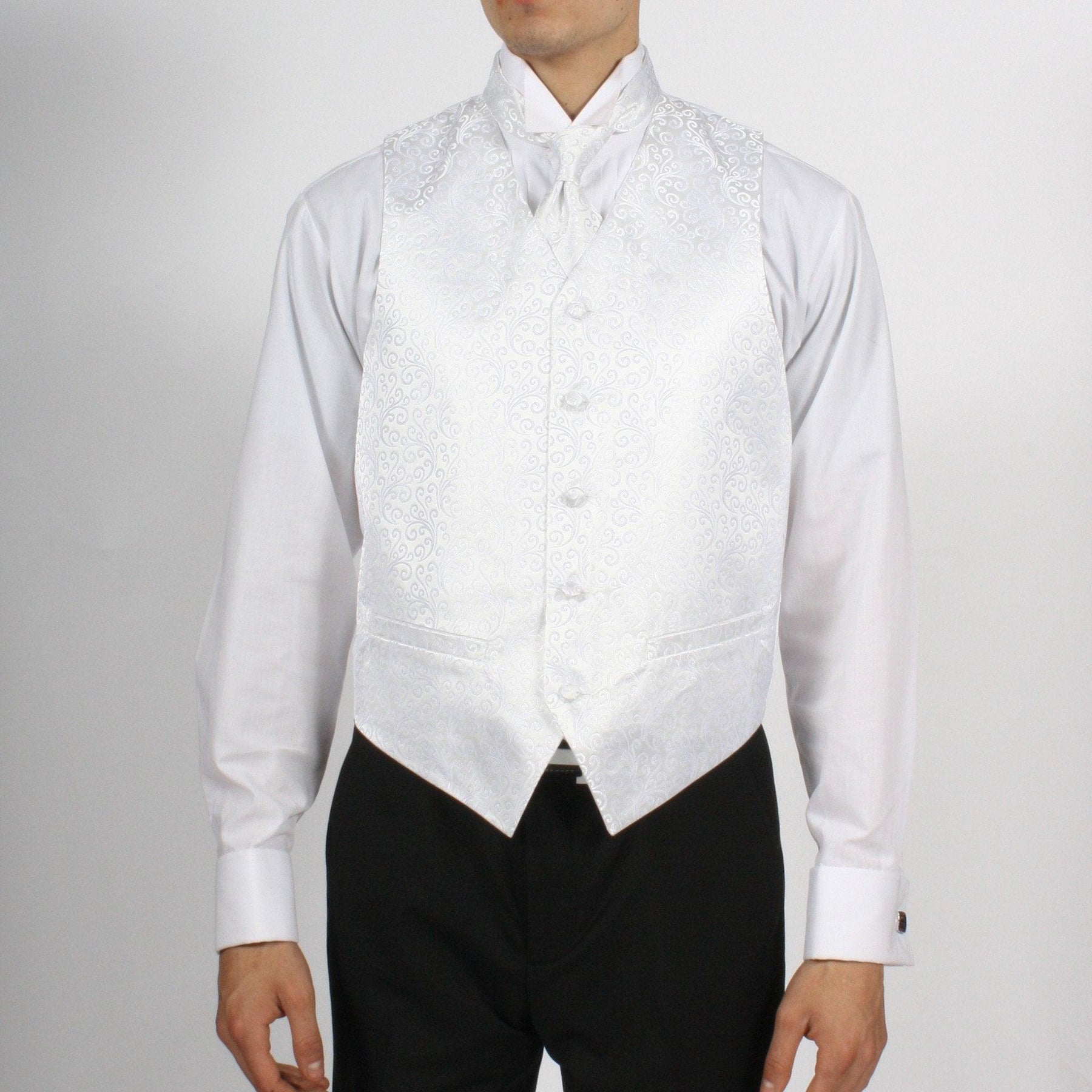Men's White Pique Backless Vest for Tails - Waistcoat for Tails - White  Pique Vest