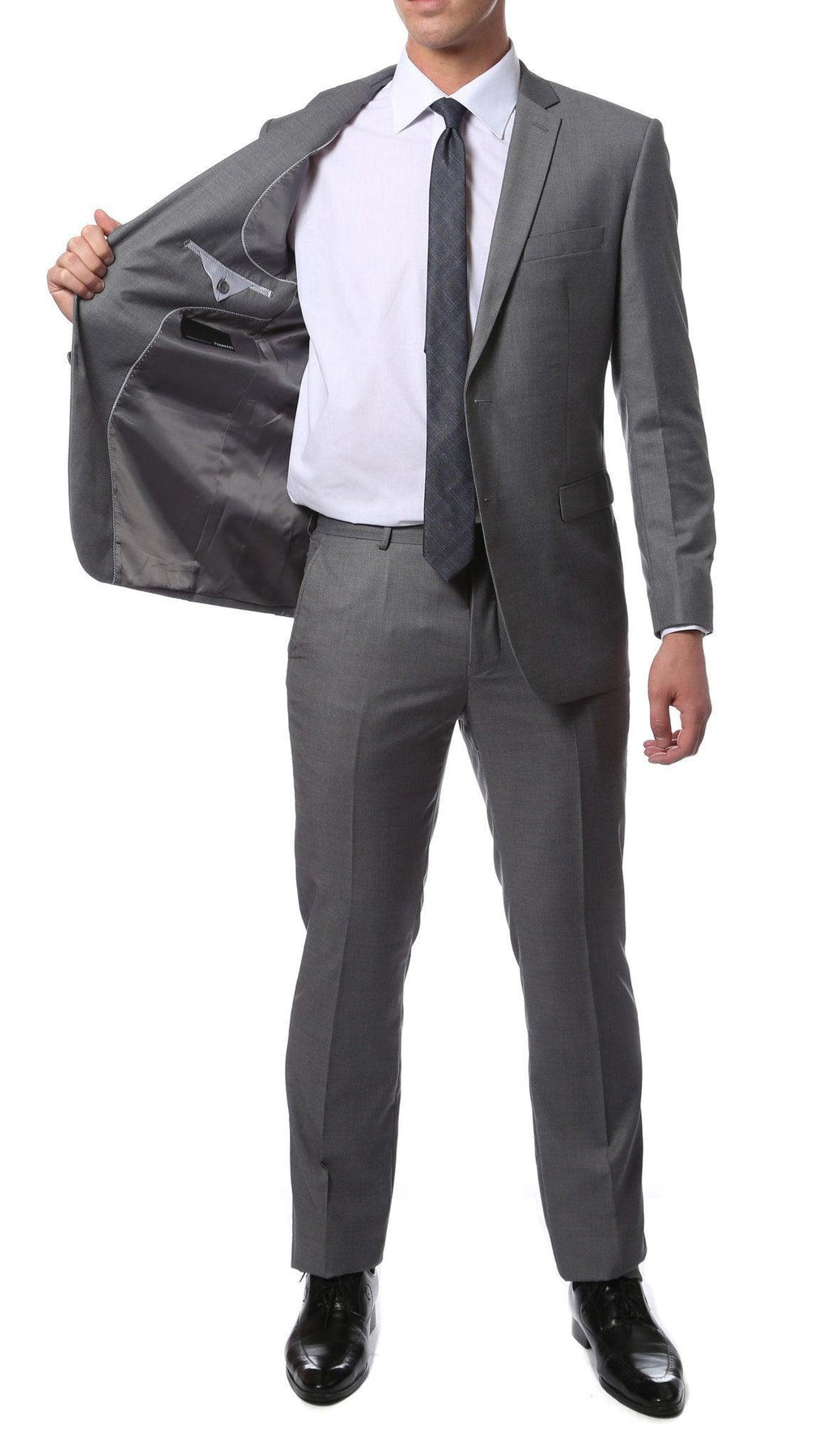 Mens Exclusive - Grey Cambridge Two Piece Suit. Perfect for the office as  well as special occasions such as weddings. The colour is versatile and can  be paired with both soft and