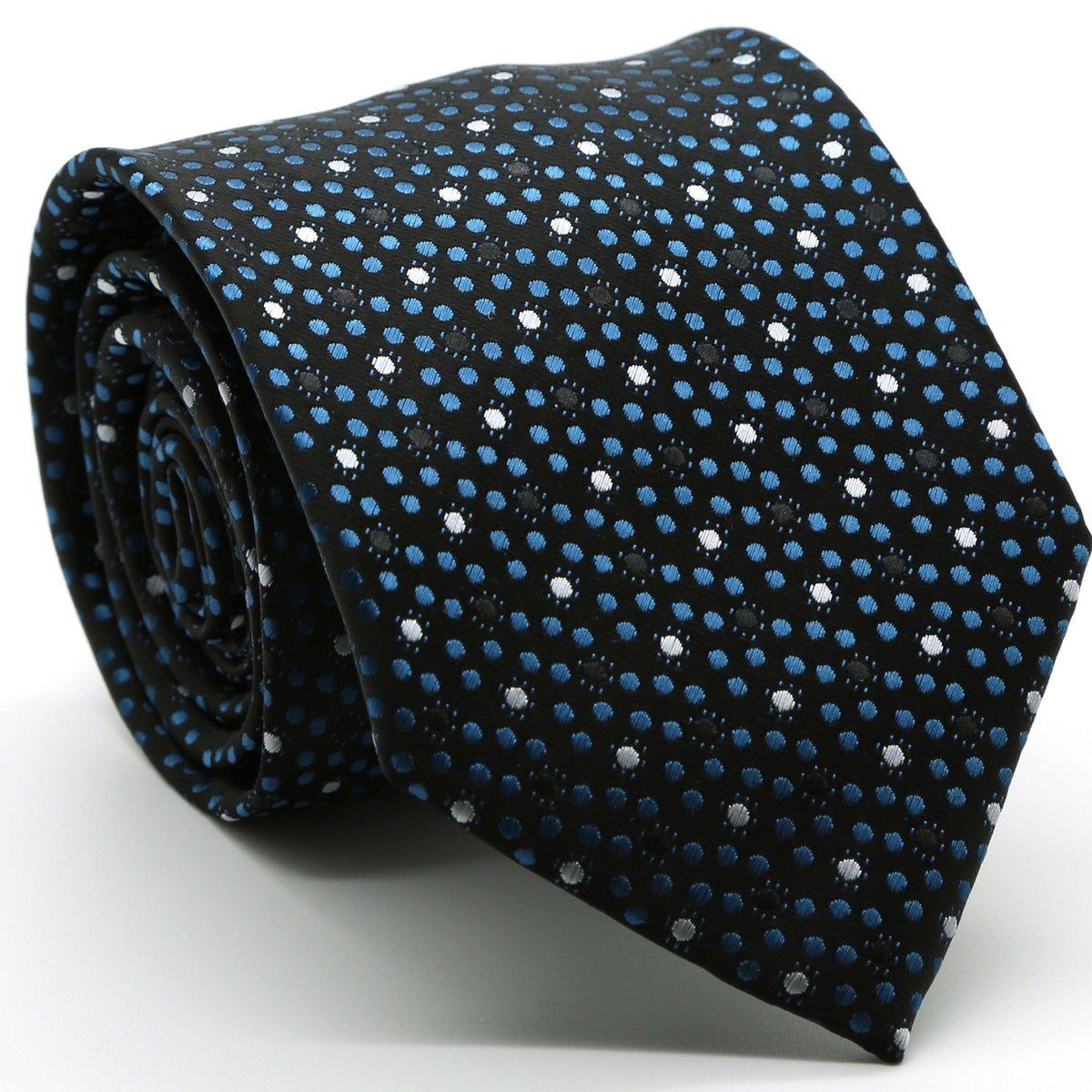 Mens Dads Classic Black/Blue Dot Pattern Business Casual Necktie ...