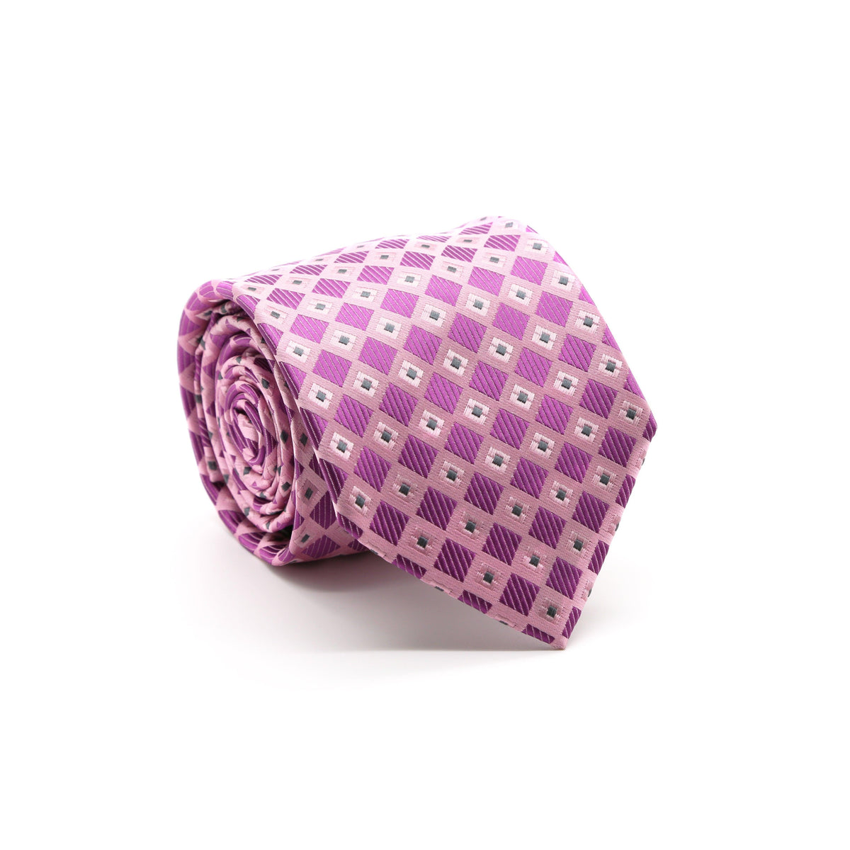 Mens Dads Classic Fuchsia Geometric Pattern Business Casual Necktie ...