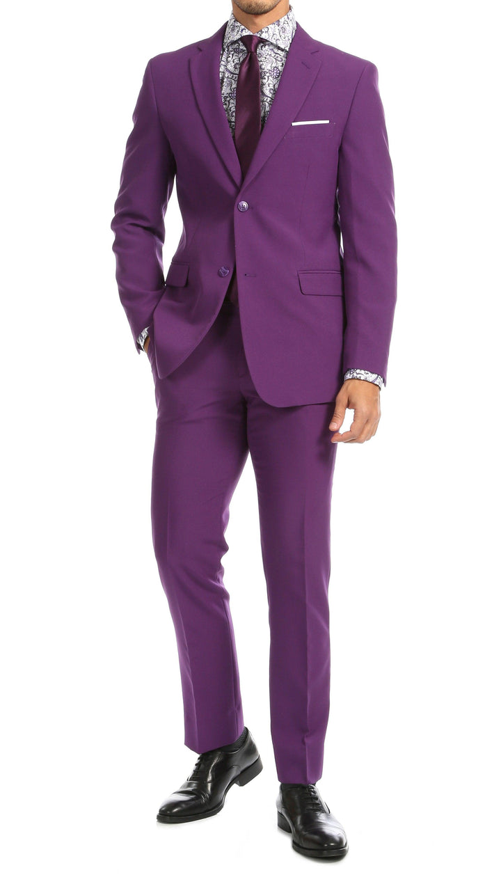 Mens Purple Slim Fit 2pc Suit | PL1969 – Ferrecci USA
