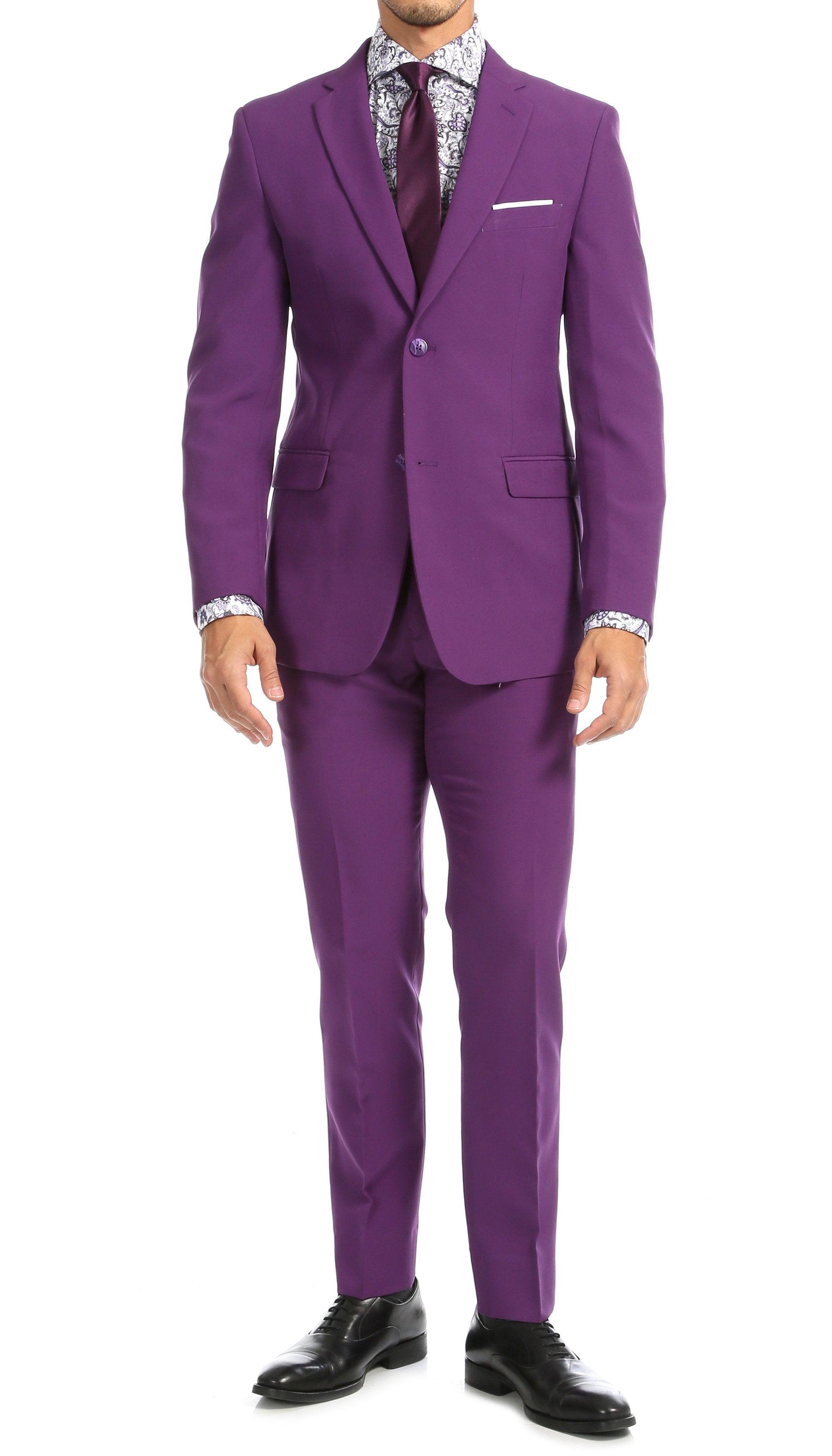 Mens Purple Slim Fit 2pc Suit | PL1969 – Ferrecci USA