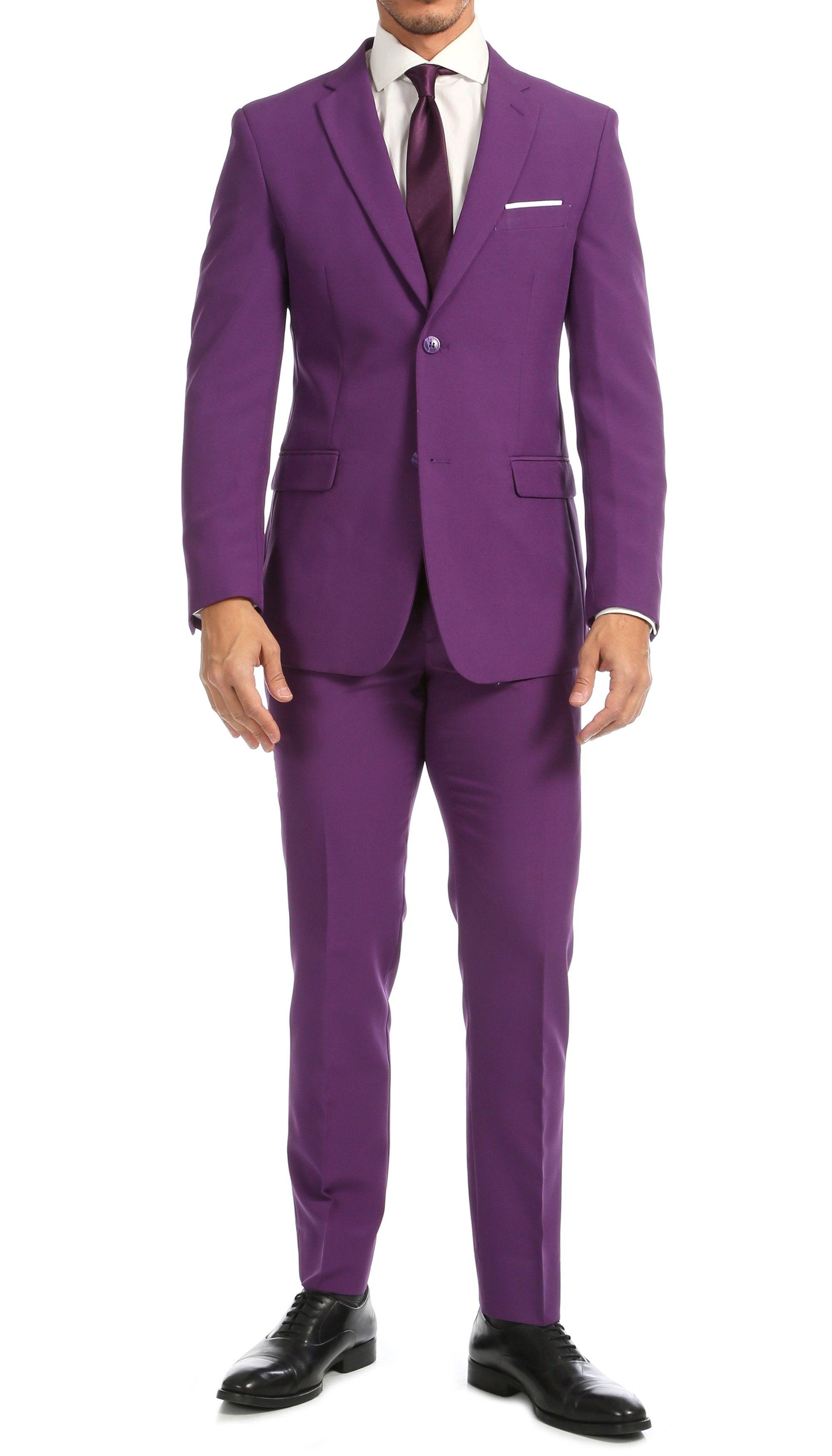 Mens Purple Slim Fit 2pc Suit | PL1969 – Ferrecci USA