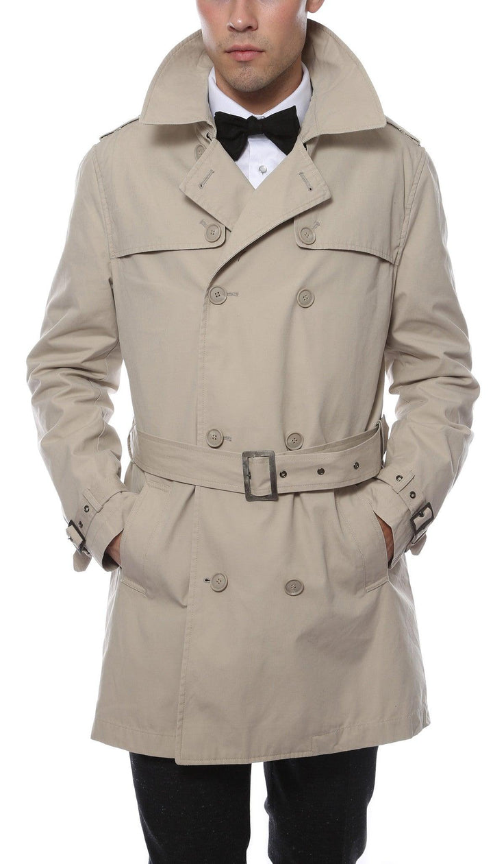 Ferrecci Premium Mens Tan British Classic Fit Trench Coat – Ferrecci USA