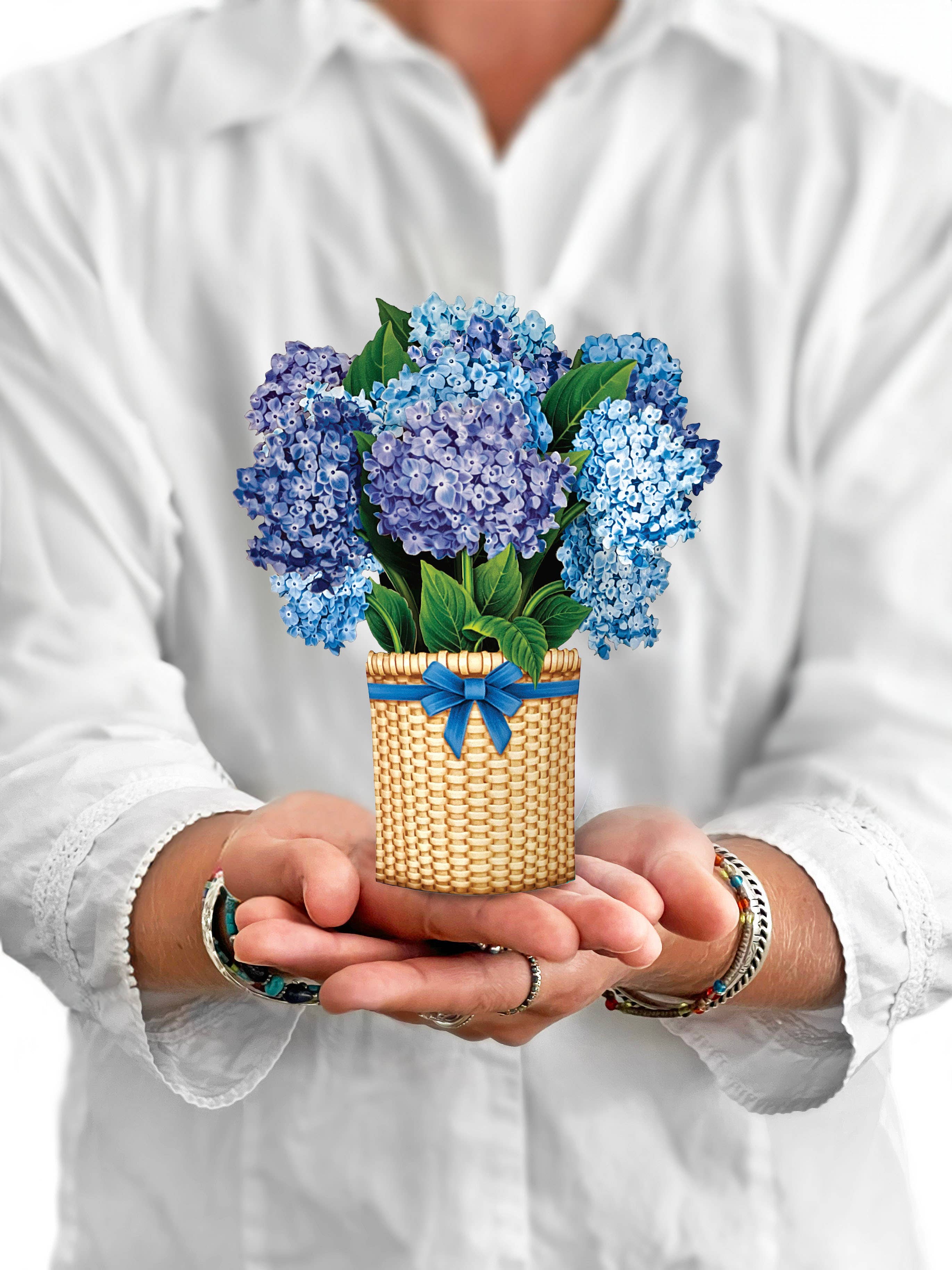 Mini Nantucket Hydrangeas Pop-Up Greeting Card