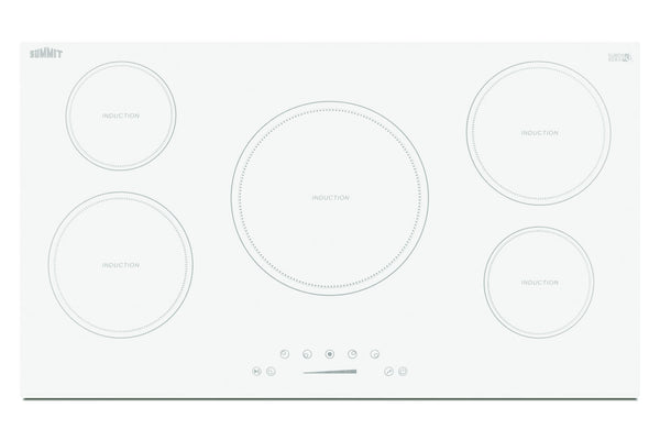 Summit 24 in. Wide 208-240V 4-Zone Induction Cooktop, White