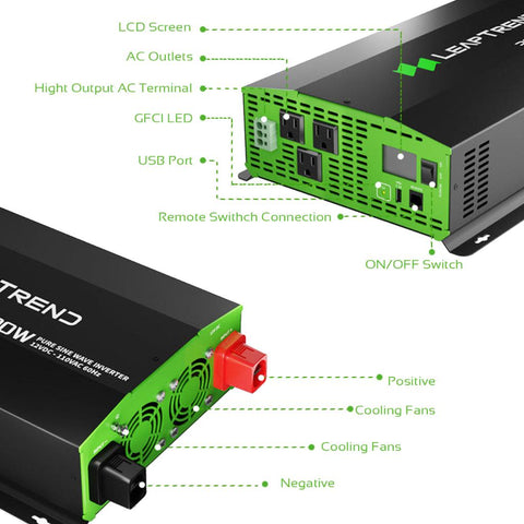 110 to 12 volt converter 2000 watt