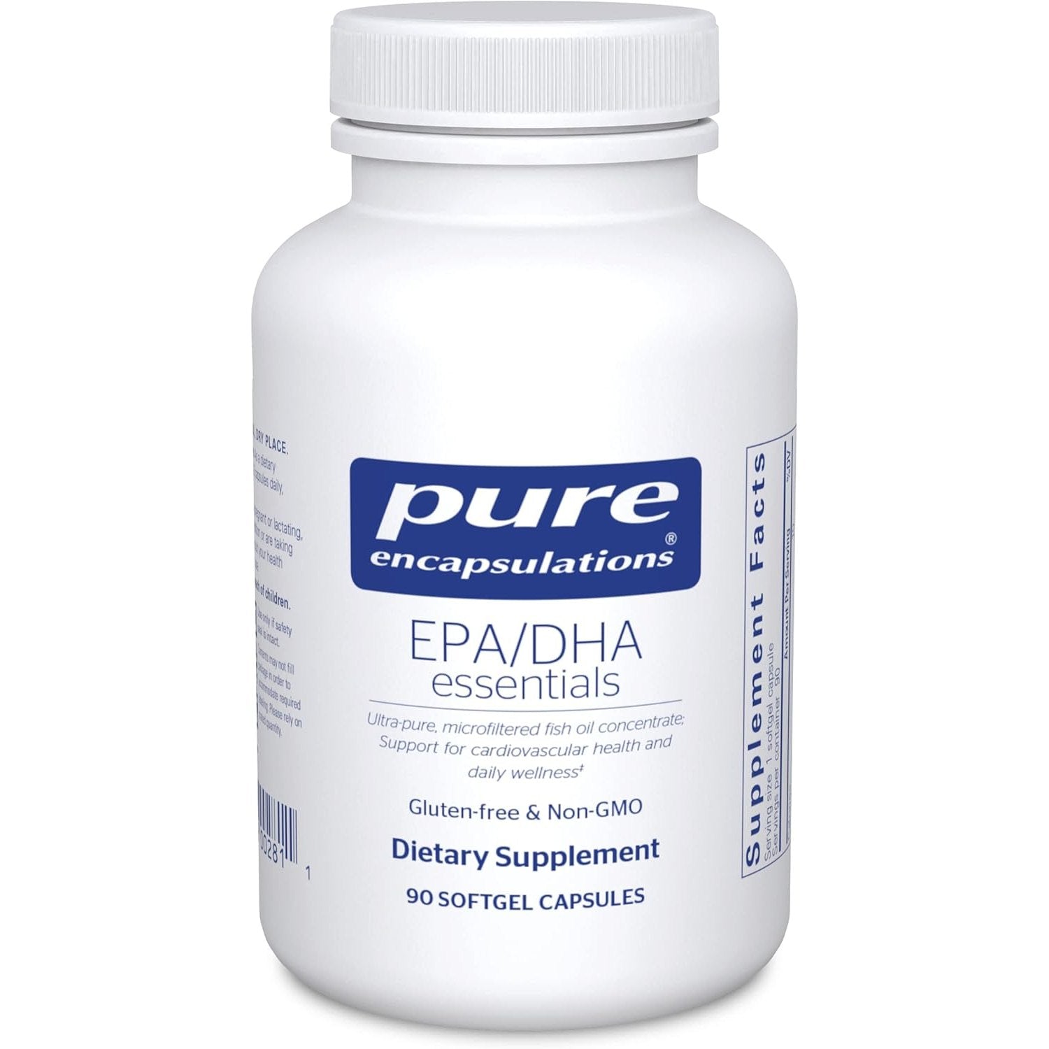 Pure Encapsulations EPA/DHA Essentials - Fish Oil Concentrate Supplement to Support Cardiovascular Health - Premium EPA & DHA Supplement with Omega 3-180 Softgel Capsules