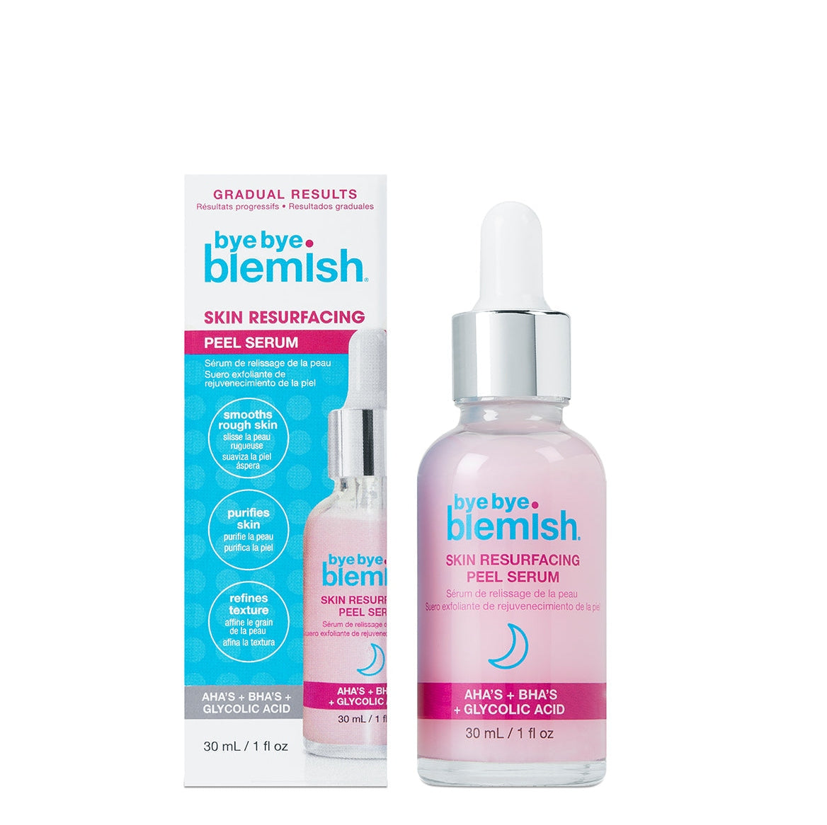 Bye Bye Blemish Resurfacing AHA+BHA Peeling Serum 1oz