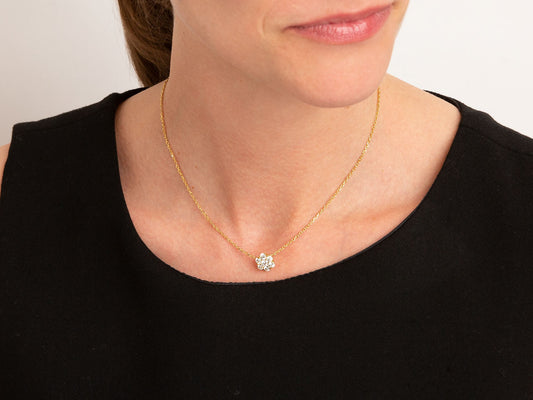 18K Gold “Louis Vuitton” Padlock Diamond Pendant