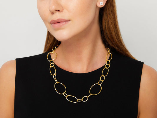  Wealrit 1 pcs 55.1 Inch Black Leather and Gold Chain