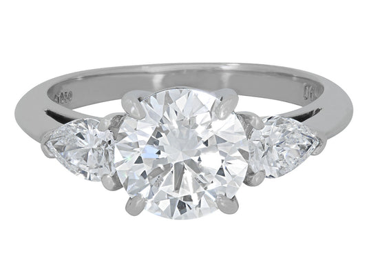Tiffany Victoria® graduated line necklace in platinum with diamonds.