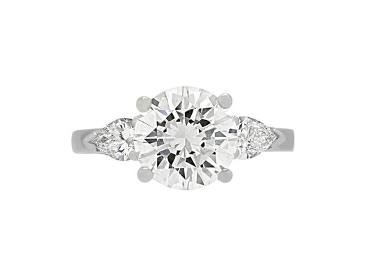 Marquise 'Moval' Diamond Ring in Platinum, 3.70 cara #512563 – Beladora