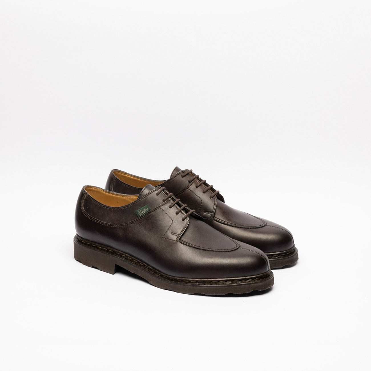 Paraboot Avignon Griff II derby lace-up in brown leather – Borghini