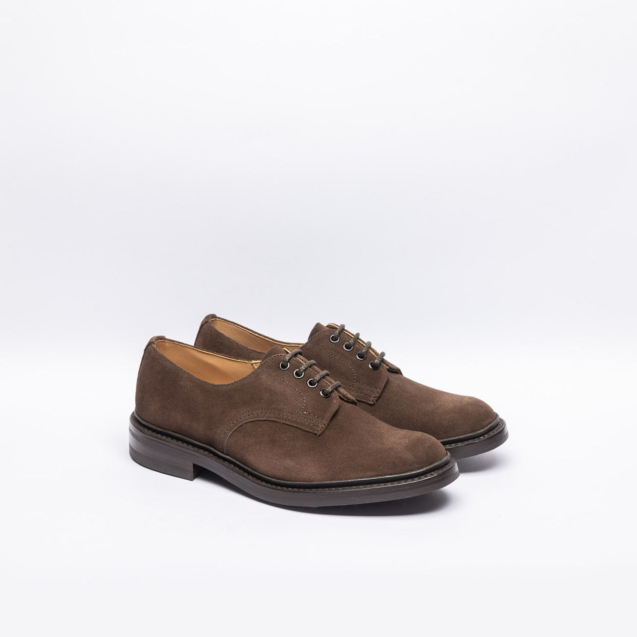 Tricker's Daniel derby lace-up in brown suede – Borghini