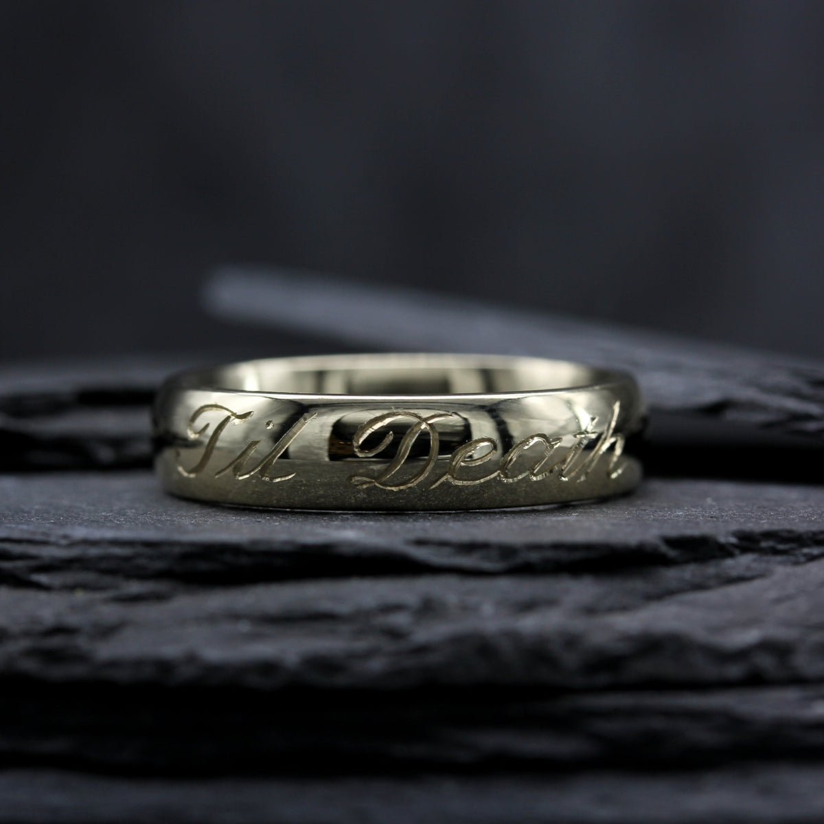 Til Death Wedding Ring 18ct Yellow Gold | hellcatjewellery