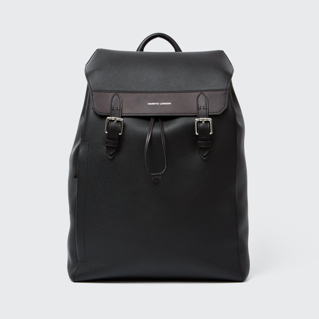 Flap Backpack Leather Black - Accessories - product thumbnail