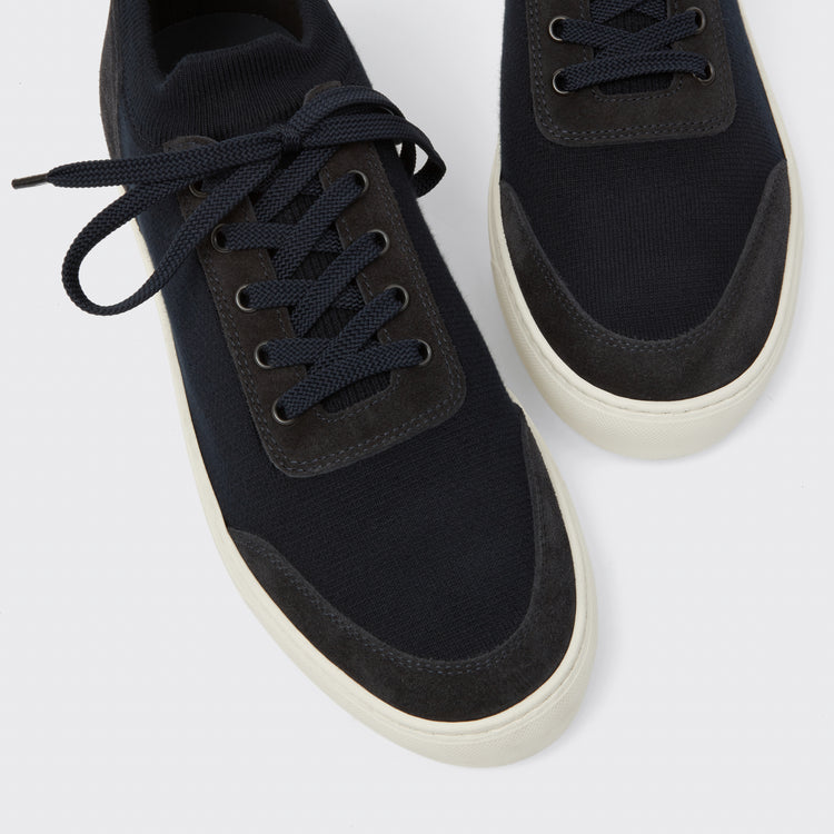 Mack Suede/Cotton Knit Navy - Harrys London - gallery - 4