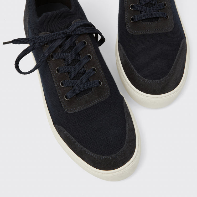 Mack Suede/Cotton Knit Navy - Harrys London - product thumbnail - look