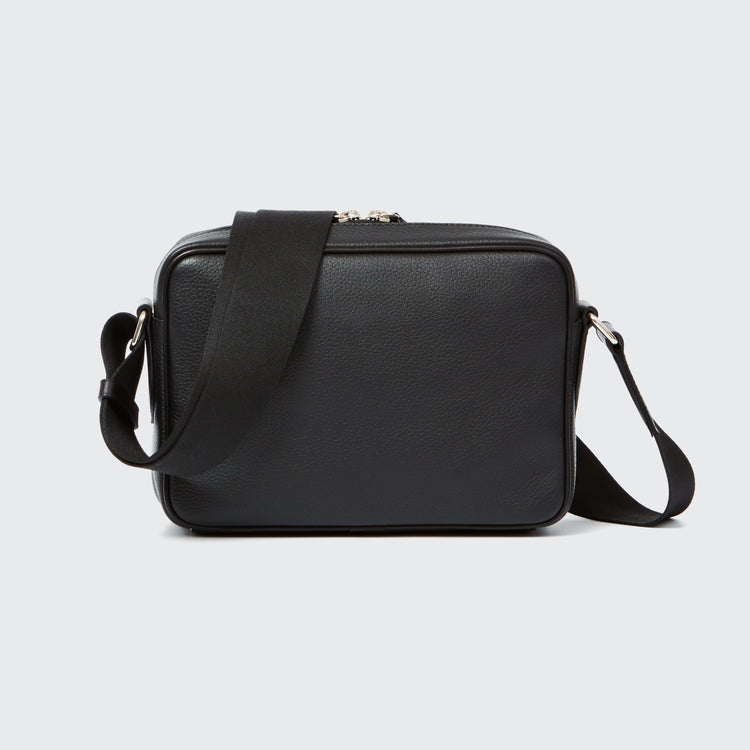 Zipped Messenger Bag Leather Black - Accessories - gallery - 4
