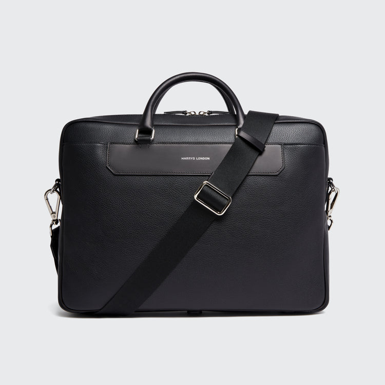 Briefcase Grained Leather Black - Harrys London - gallery - 1