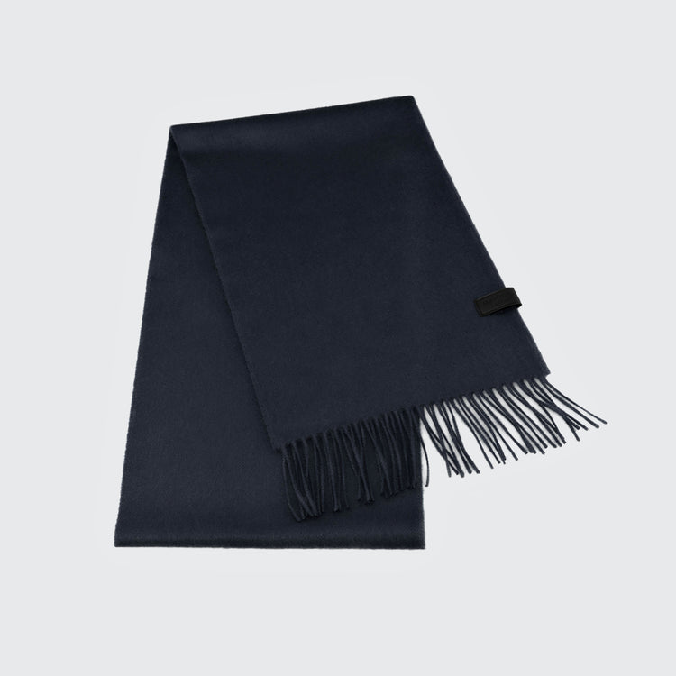 Woven Scarf 100% Cashmere Navy - Harrys London - gallery - 1