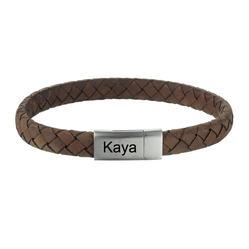 Personalised Men's Woven Vegan Bracelet With Clasp | hardtofind.