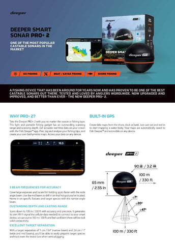 Deeper Smart Sonar Pro Plus 2 Fish Finder