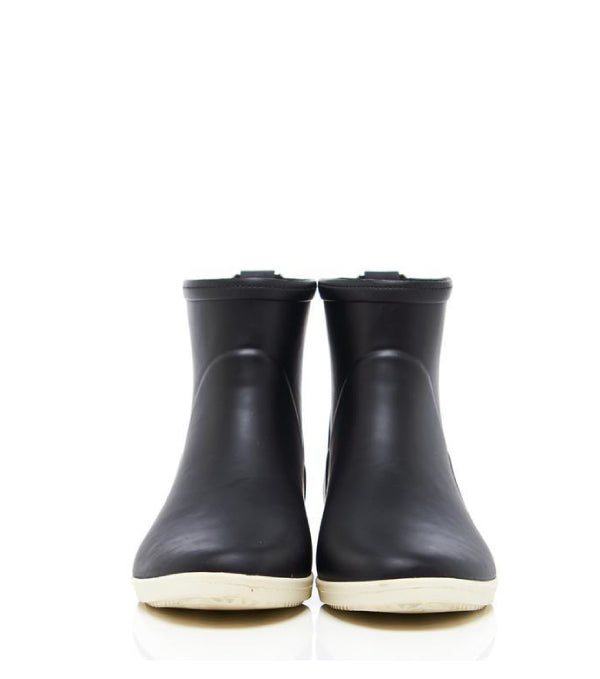 Minimalist Black + White Ankle Rain Boot | Alice + Whittles