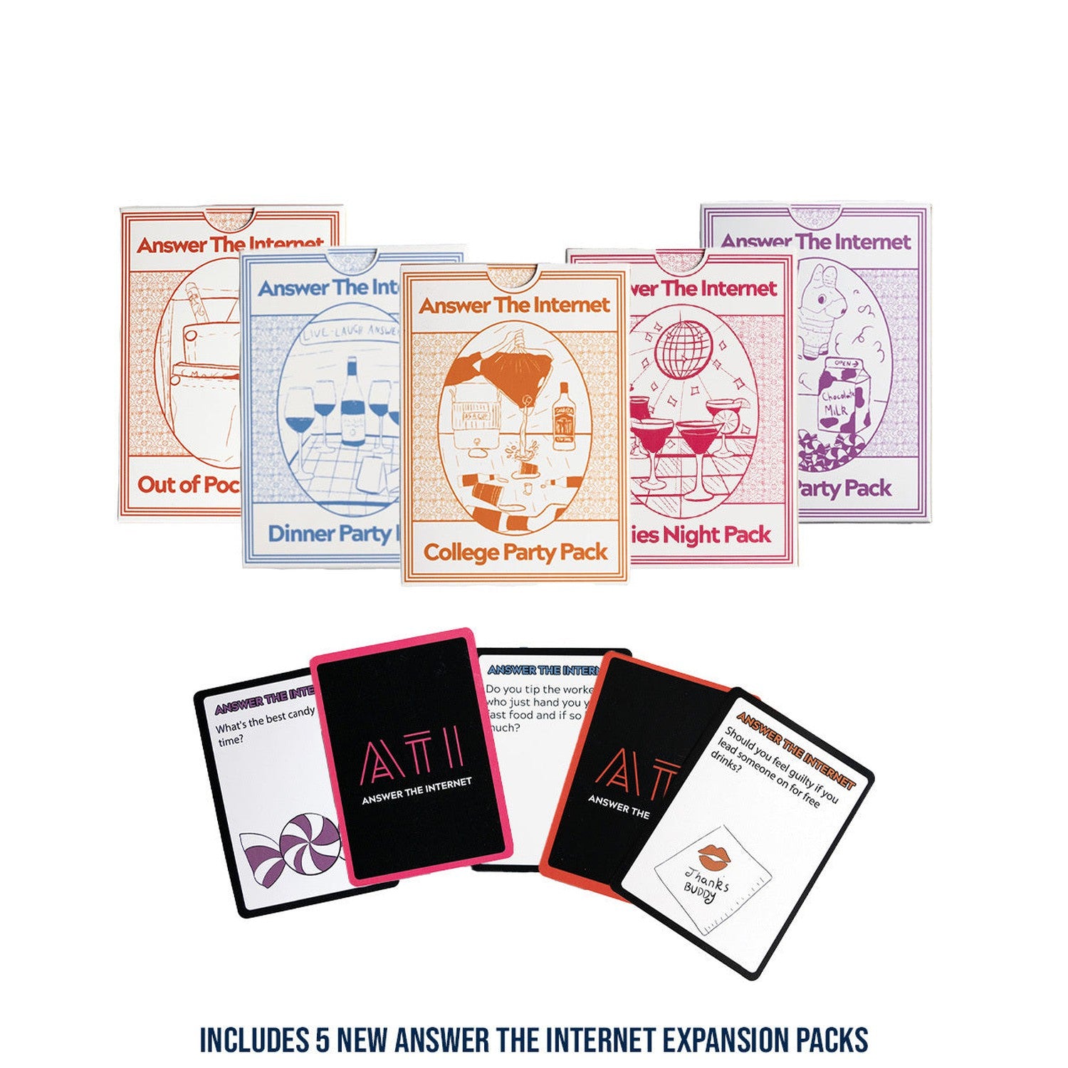 Answer The Internet Card Game Expansion Packs Set