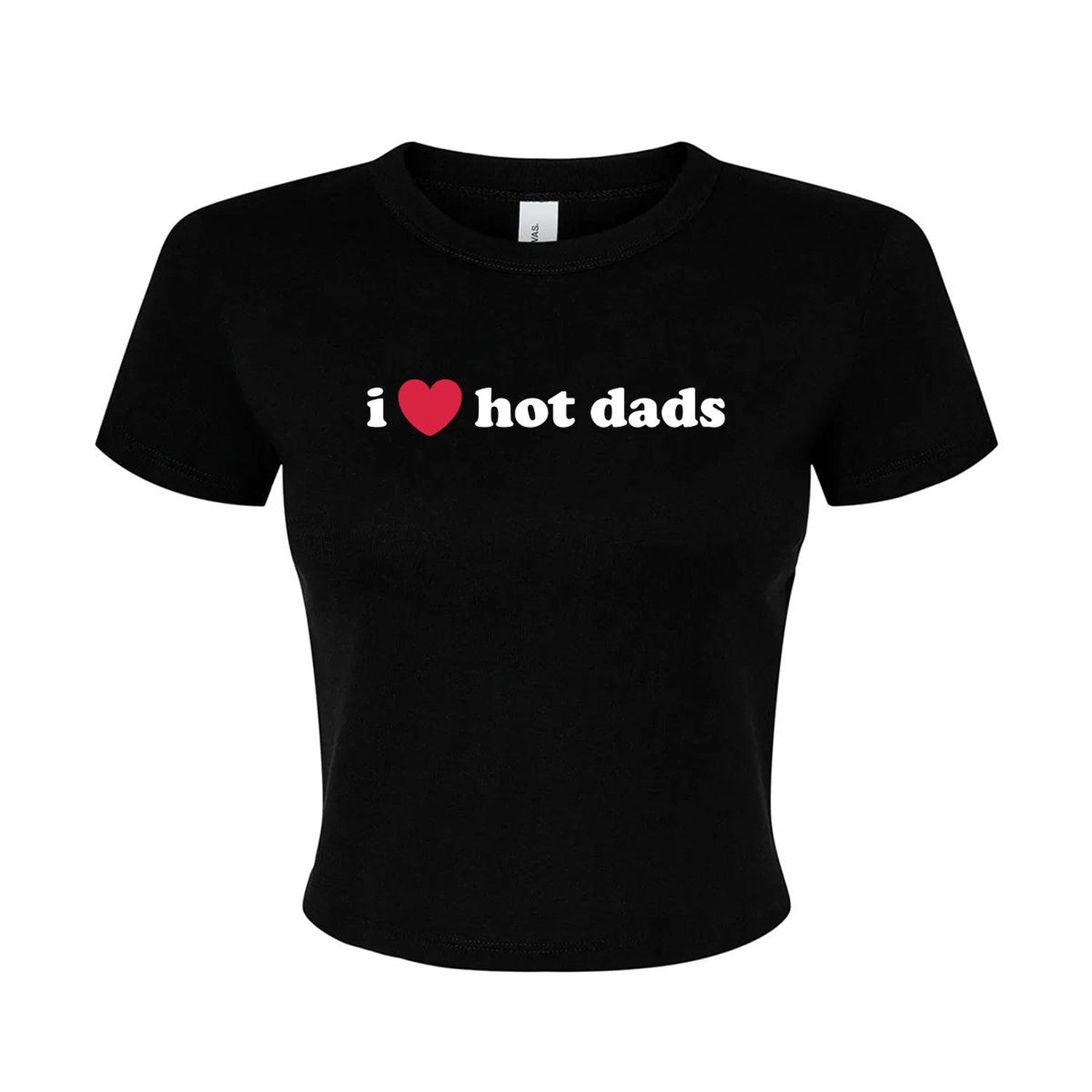 I Love Hot Dads Cropped Tee