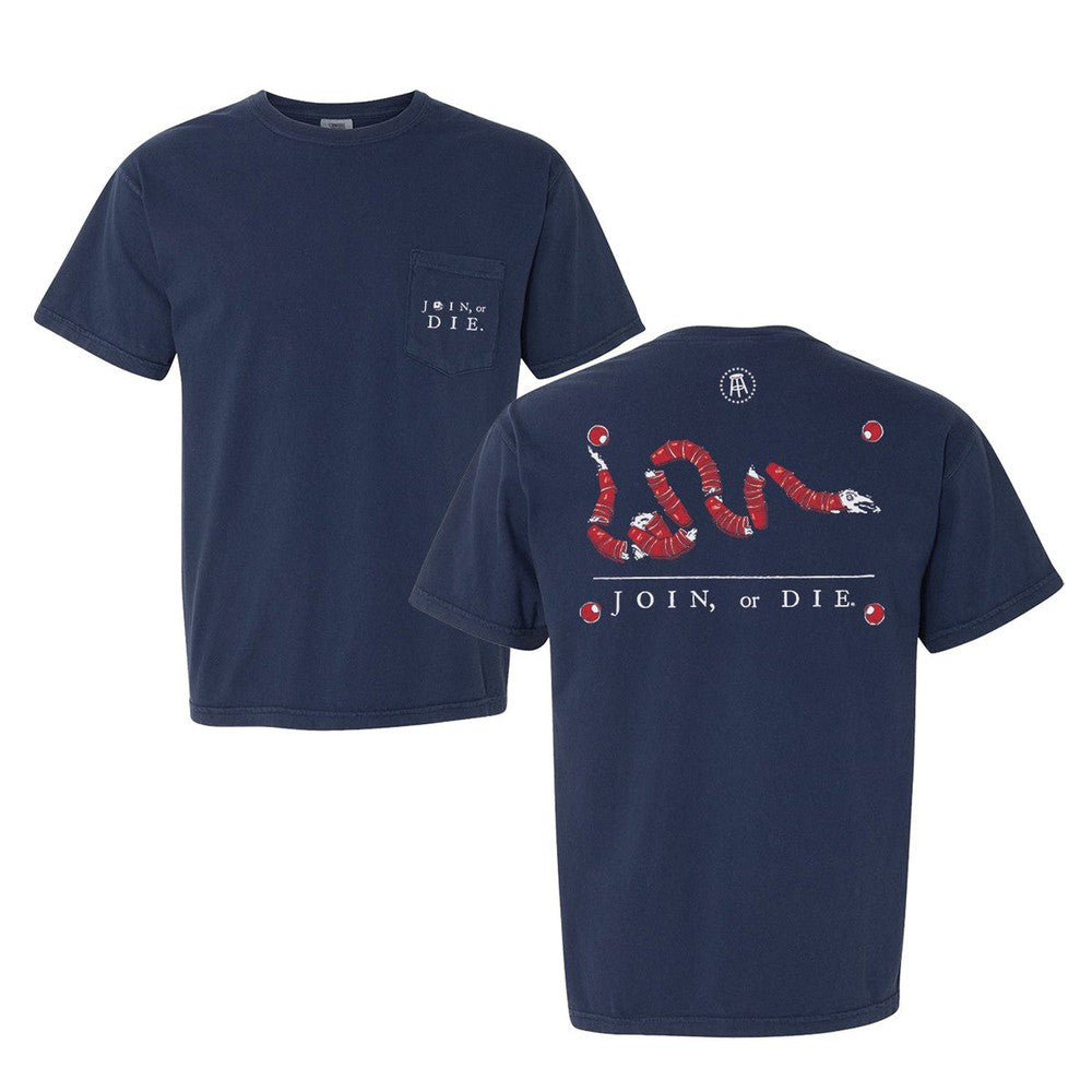 Join Or Die Snake Pocket Tee