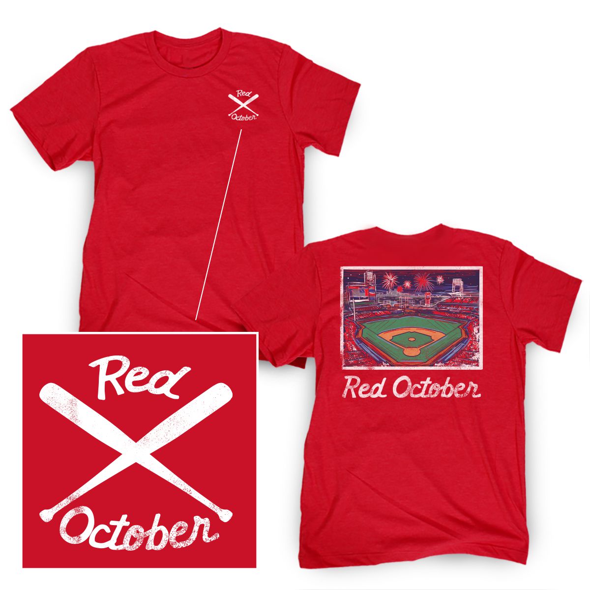 Red Oct Tee - Barstool Sports T-Shirts & Merch
