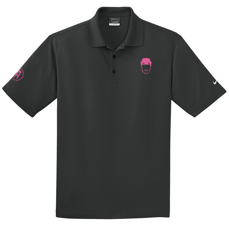 pink nike golf polo