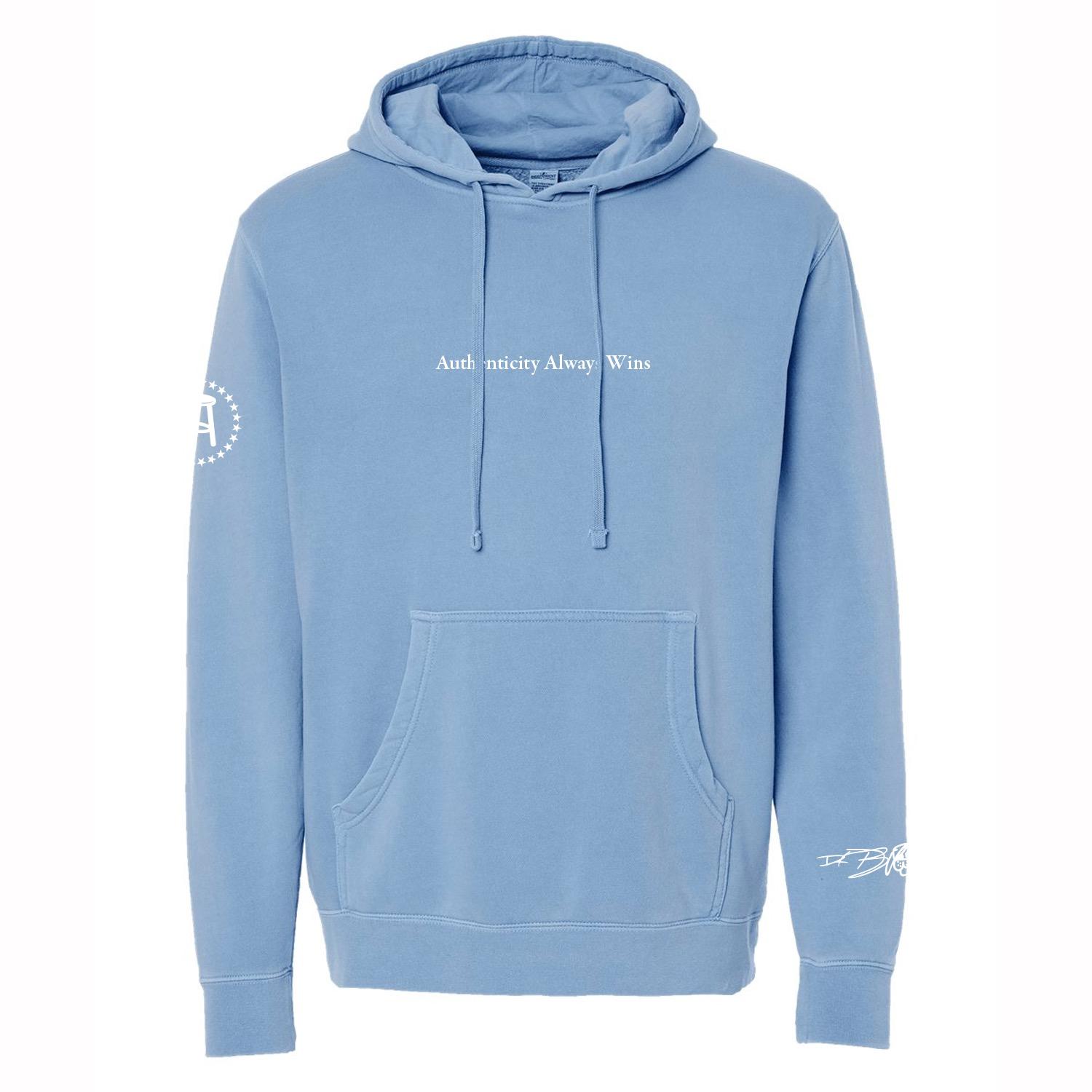 Authenticity Always Wins Pigment Dyed Hoodie