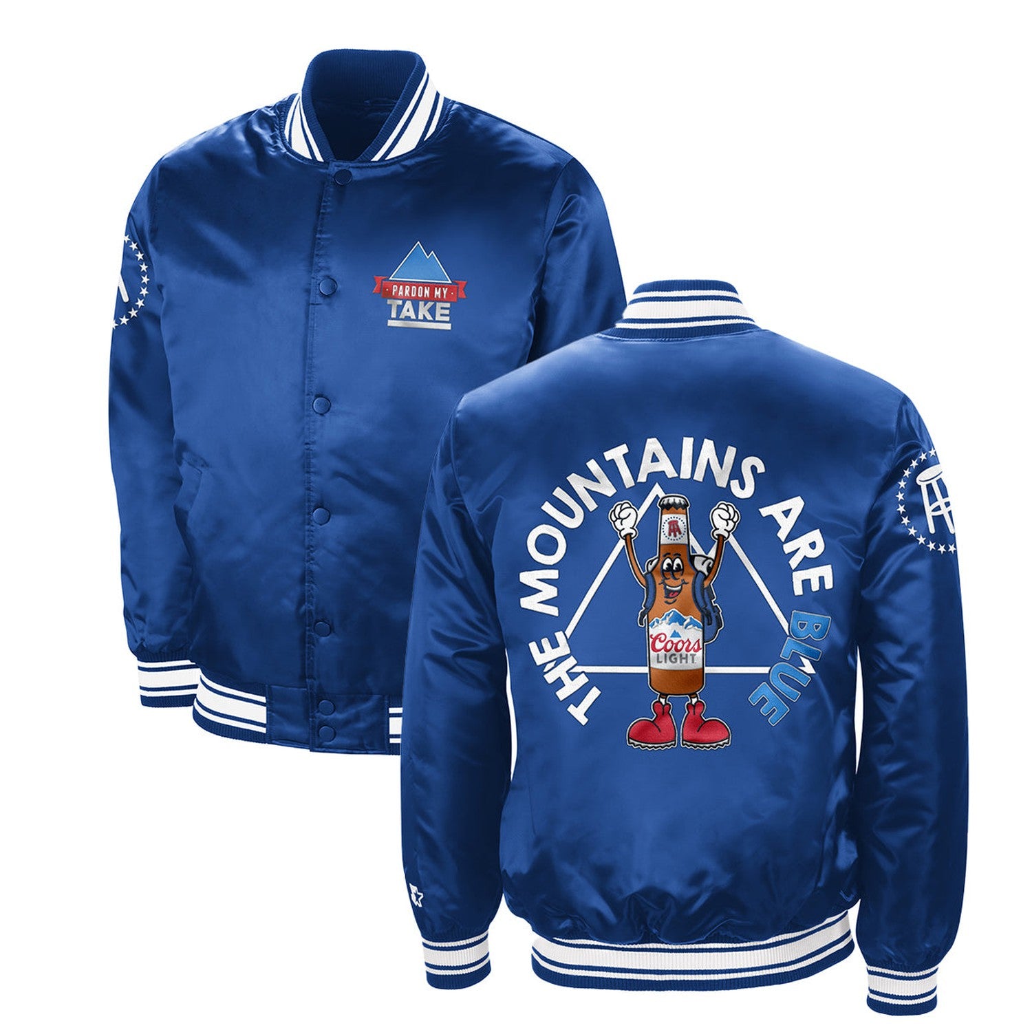 Pardon My Take x Varsity Satin Starter Jacket - Pardon My Take