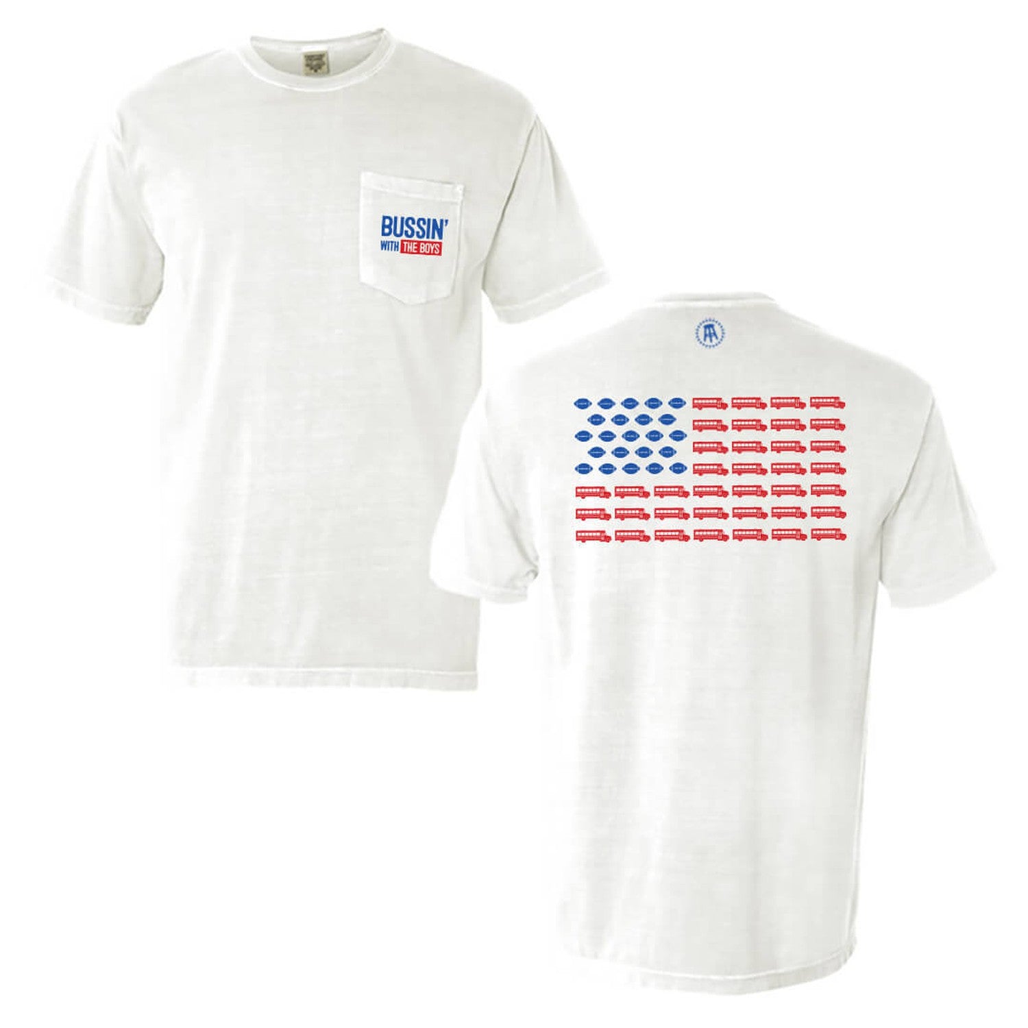 Bussin With The Boys Flag Pocket Tee