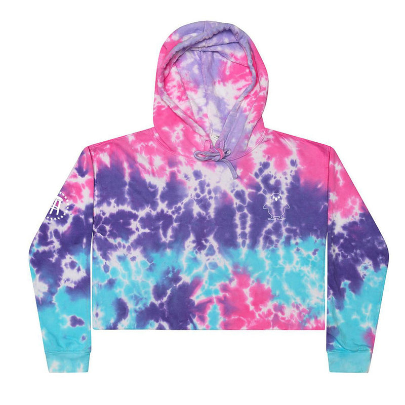 tie dye crop hoodie