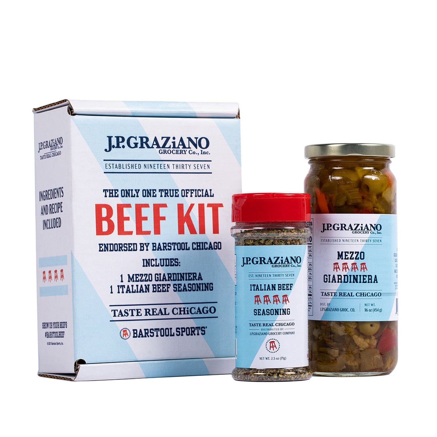 Barstool Chicago X J P Graziano Beef Kit Gift Box Red Line Radio Barstool Sports