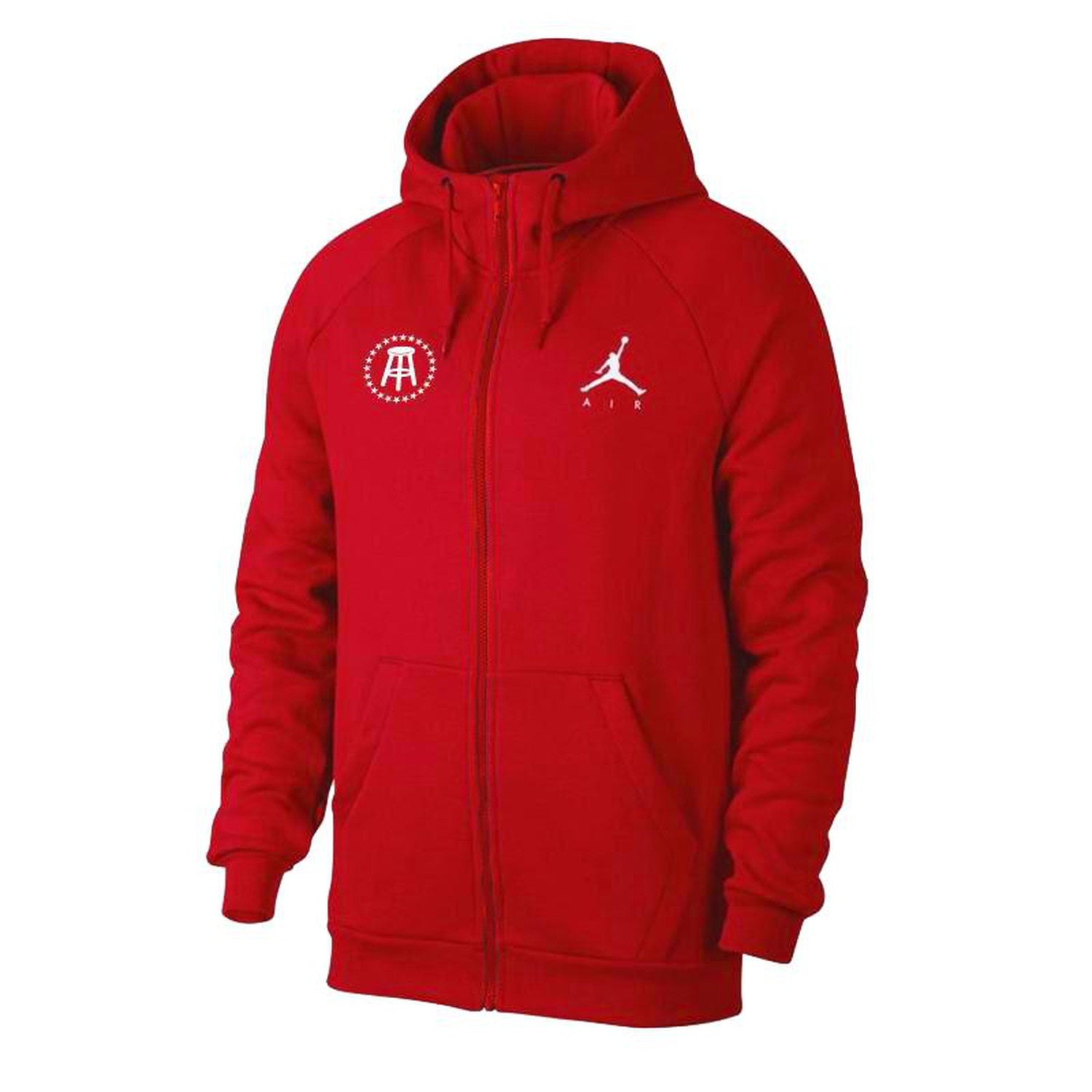 red jordan zip up hoodie