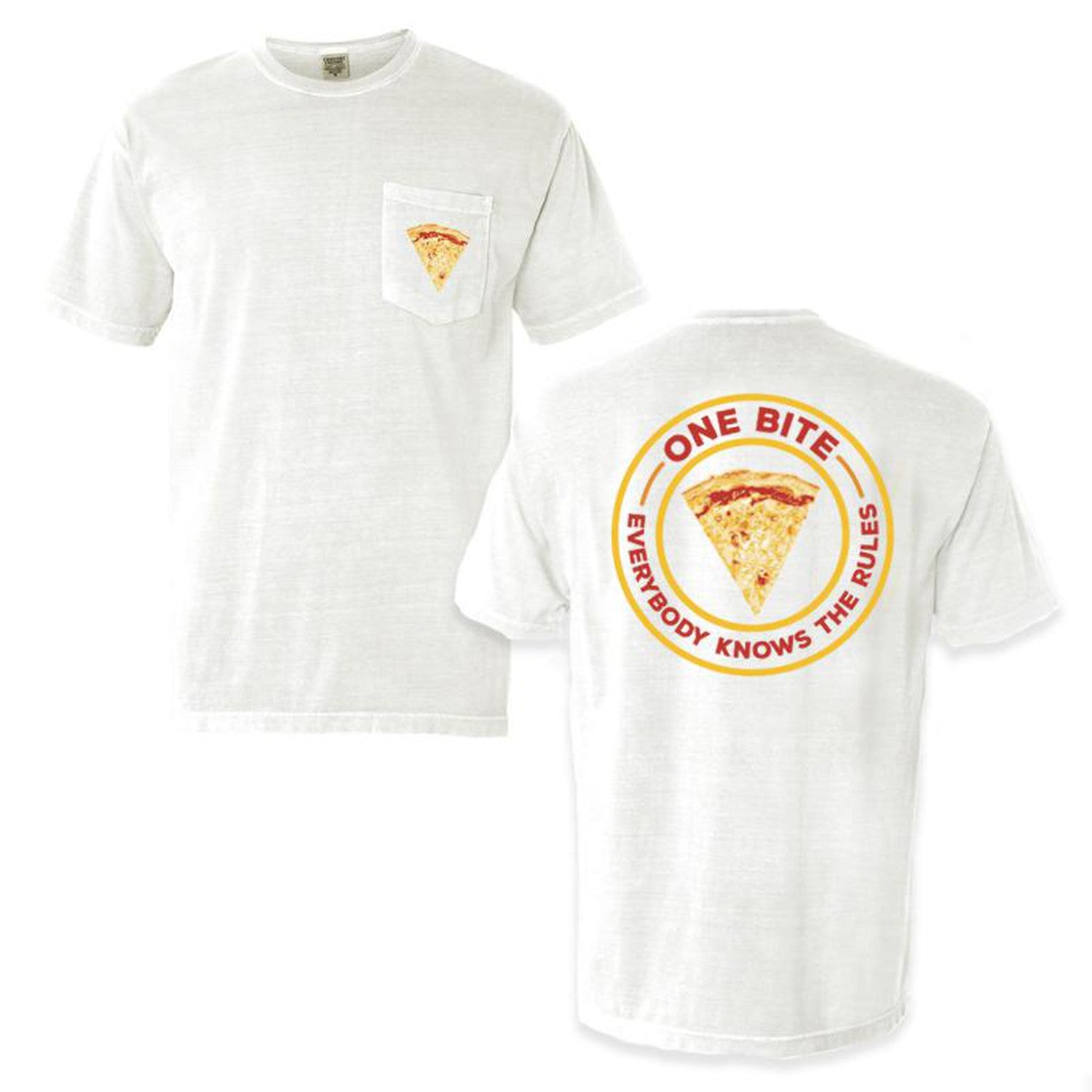 One Bite Pocket Tee | One Bite White