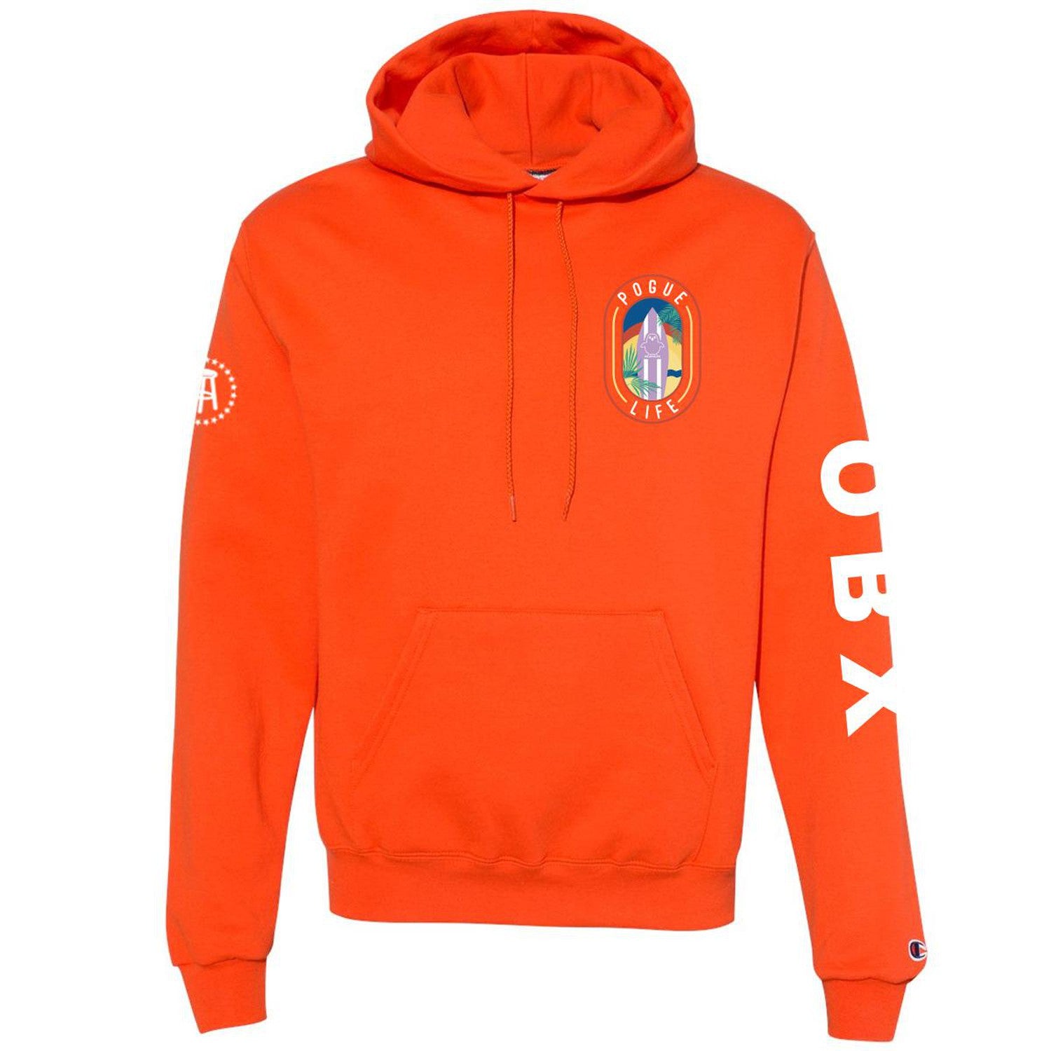 orange red hoodie